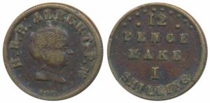 Copper Token, 1843 AD, For school lessons, obv. bust of HRH Albert Prince of Wales, rev. i