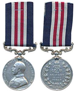 Military Medal, George V, Silver, crowned royal cipher and ‘For Bravery in the Field’ encl