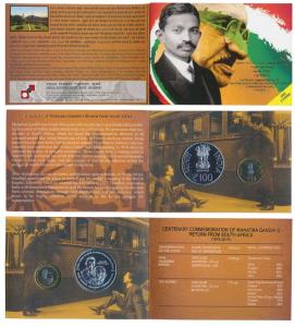 2015, Uncirculated Set, Centenary Commemoration of Mahatma Gandhi’s Return from South Afri