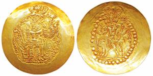 Kushano Sasanian, Bahram / Vahram I (c. 330-365 AD), Gold Dinar, 7.72g, Balkh Mint, obv. k