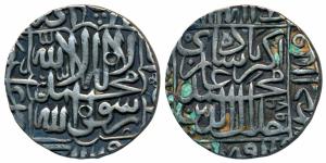 Akbar (AH 963-1014, 1556-1605 AD), Silver Rupee, 11.38g, Dar-ul-Khilafat Agra Mint, AH 976