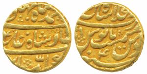 Ahmed Shah Bahadur, Gold Mohur, 10.82g, Dar al-Khilafat Shahjahanabad Mint, RY 4 (KM 449.1
