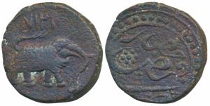 Tipu Sultan, Copper Paisa, 10.80g, Faiz Hisar Mint, AM 1217 (KM 43.3). About Very Fine.