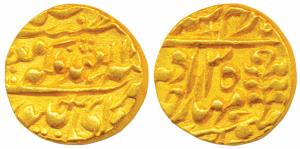 Madho Singh II (AH 1298-1341; 1880-1922 AD), Gold Mohur, 10.88g, Sawai Jaipur Mint, with t