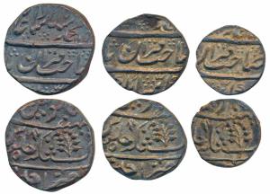 Anonymous Issue, set of 3, Silver Rupee, ½ & ¼ (3), in the name of Muhammad Shah, AH 115X,