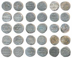 Assorted lot, Silver Kori (15), various rulers. Fine to Very Fine, Rare. (15)