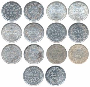 Khengarji III, Silver 2 ½ Kori (7), with the name of George V, VS 1986/1930 AD, VS 1988/19