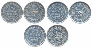 Khengarji III, Silver 2 ½ Kori (3), with the name of George V & George VI. Ex-mount. (3)