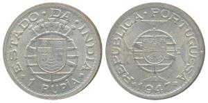 Half Silver Rupia, 11.94g, 1947 (KM 27). Extremely Fine.