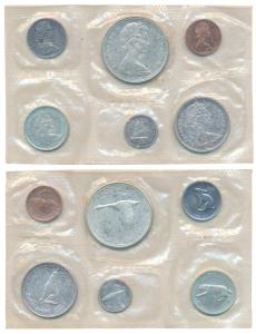 Canada, Elizabeth II, set of 6, Silver Dollar, 50, 25 & 10 Cents, 23.33g, 11.66g, 5.83g & 