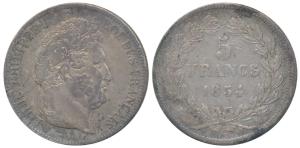 France, Louis Philippe I, Silver 5 Francs, 25g, 1834M, Toulouse Mint (KM 749.9). Very Fine