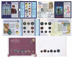 Great Britain, 2008, New Coinage within First Day Cover, Copper Nickel set of 6, 50 Pence 