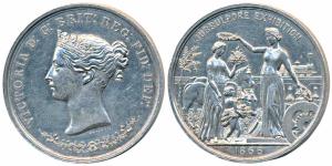 Jubbulpore Exhibition, Silver Medal, obv. young head of Victoria to left, an ornamental sp