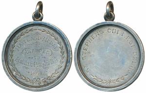 St. Stephen’s College Delhi, Large Engraved Silver Medal, rev. Maitland Medal awarded to A