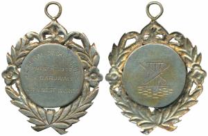 Liberal Cricket Club, Silver (central disk) Medal, obv. Presented to N.S. Daruwalla, With 