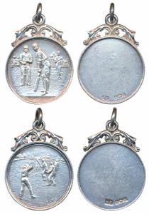 Cricket, Silver Medal (2), 9.2g each, unnamed. Mint State. (2)