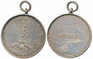Signal Training Centre, obv. logo of the Corps of Signals, rev. 4x100 Meter Relay Winner. 