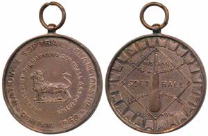 Copper Medal for National Soft Ball Championship, Rohtak, 1969, Issued by Indian Softball 