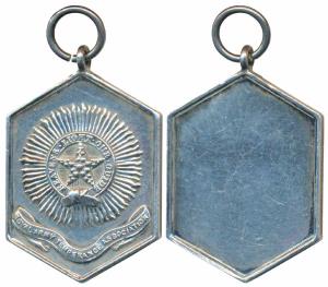 Royal Army Temperance Association, Silver Long Hexagon Medal, obv. Badge of the Order of t