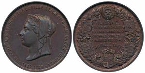 Golden Jubilee of Queen Victoria's reign, Copper Medal, obv. veiled bust of Queen Victoria