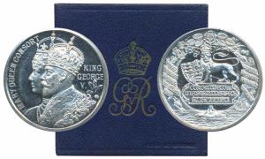 George V Coronation, White Metal, obv. conjoined busts of George V and Mary, rev. a crowne