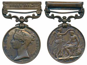 Indian General Service Medal, Bronze, Queen Victoria, Burma 1885-7 bar, naming rubbed (MYB