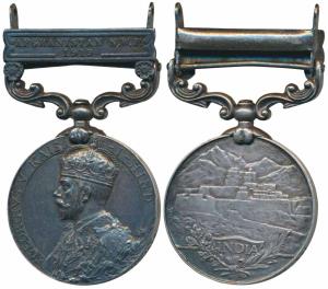 India General Service Medal, George V, Silver, Afghanistan North West Frontier 1919 bar, a