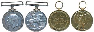 Pair, British War Medal 1914 –1918, George V, Victory Medal, awarded to 15563 J.C. Soonawa