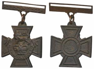 Victoria Cross Medal, Bronze Copy, a cross pattee and a lion statant gardant on the royal 
