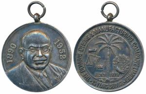 The Bombay Dyeing and Manufacturing Company Limited, Silver Medal, bust of the Bombay Dyei