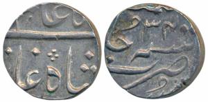 Surat Mint, Silver ½ Rupee, in the name of Shah Alam II, RY 34 (KM 211.1). Extremely Fine.