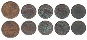 Copper 1/12 Anna, 1835, Madras Mint; 1835, Calcutta Mint; 1835, Bombay Mint, 13 berries (P