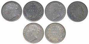 Victoria Queen, Silver Rupee, 1840, divided legend, Madras Mint, W.W.S raised, spaced apar