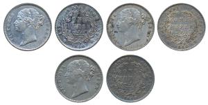 Victoria Queen, Silver Rupee, 1840, divided legend, Calcutta / Bombay Mint, WW raised, Un-