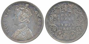 Victoria Queen, Silver Rupee, 1862, Bombay Mint, A / I / 1 / 2 (Prid 102). Extremely Fine.