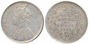 Victoria Queen, Silver Rupee, 1862, Bombay Mint, A / II / 0 / 12 (Prid 100). Very Fine+, V