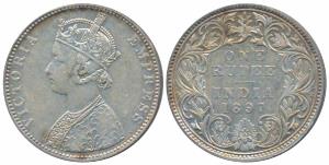 Victoria Empress, Silver Rupee, 1897, Bombay Mint, C2 / I / B incuse (Prid 183). Very Fine