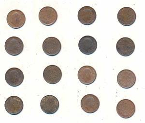 Edward VII, Copper ½ Pice (8), 1903, 1905, 1906, 1906 (Bronze issue), 1907, 1908, 1909 & 1