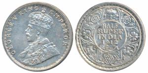 George V, Silver ½ Rupee, 1912, Bombay Mint (Prid 336). About Uncirculated.