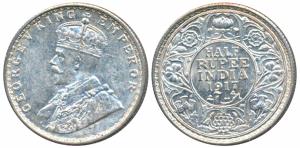George V, Silver ½ Rupee, 1917, Bombay Mint (Prid 341). Uncirculated.