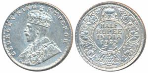 George V, Silver ½ Rupee, 1923, Bombay Mint (Prid 345). Extremely Fine.