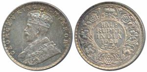 George V, Silver ½ Rupee, 1928, Bombay Mint (Prid 349). Uncirculated.