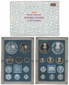 1978 Proof Set, Food And Shelter For All, set of 10, 1 Paisa to Rupees 50. In immaculate c
