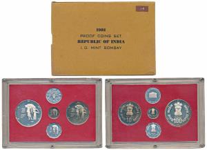 1981 Proof Set, World Food Day, set of 4, 10 Paisa to Rupees 100. In immaculate condition,