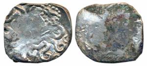 Archaic Punch Marked Coinage, attributed to Panchala Janapada, Silver Vimshatika, 4.09g, o