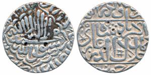 Akbar, Silver Rupee, 11.35g, Dar al-Khilafat Jaunpur Mint, AH 977, Kalima type (KM 80.10).