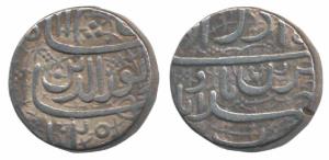 Jahangir (AH 1014-1037, 1605-1628 AD), Silver Rupee, Ahmedabad Mint, Muzayyan couplet, Mon