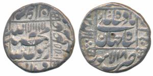 Shah Jahan, Silver Rupee, 11.28g, Lahore Mint, AH 1055/18, legend within square area, comp