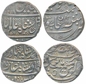 Silver Rupee (2), Jodhpur State, Dar-ul-Mansur Jodhpur Mint, in the name of Ahmed Shah Bah