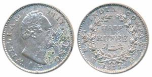 William IV, Silver ½ Rupee, 1835, Bombay Mint, No initials, 20 Berries (Prid 69). Cleaned,
